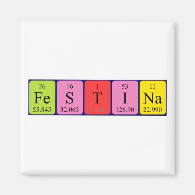 Festina periodic table name magnet (Front)