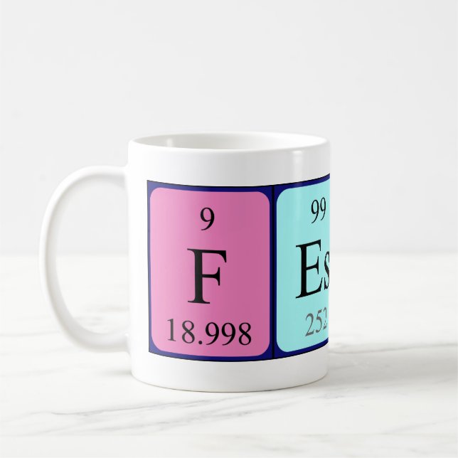 Festina periodic table name mug (Left)