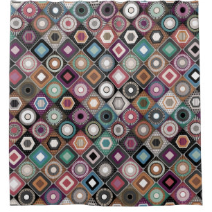festival dusk diamond shower curtain