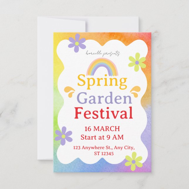 Festival Invitation – Vibrant Event Party Invite (Front)