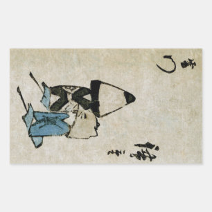 Festival Matsuri Costume Actors Feudal Japan Rectangular Sticker