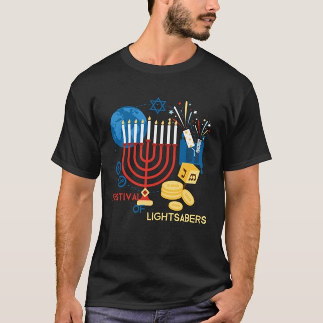 Festival Of Hanukiah  Hannukah Menorah Chanukah 20 T-Shirt (Front)