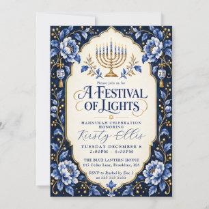 Festival of Lights Hanukkah Invitation