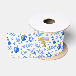 🕎🕎🕎Festival‑of‑Lights Satin Ribbon