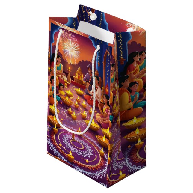 Festival of Lights Small Gift Bag (Front Angled)