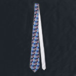 Festival Of Lites Tie<br><div class="desc">a chanukah menorah in shades of blue and fuschia.</div>