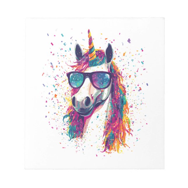 Festival Party Unicorn (1) Notepad (Front)