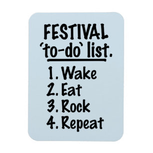 Festival ‘to-do’ list (blk) magnet