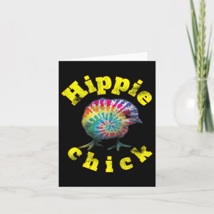 Festival Vibe Hippy Chick Tie Dye Chick Card