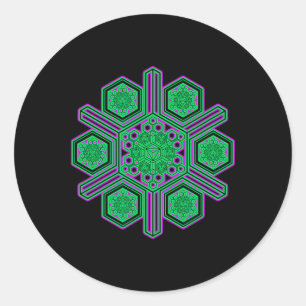 Festival Wear Psytrance Goa Trance Meditation Yoga Classic Round Sticker