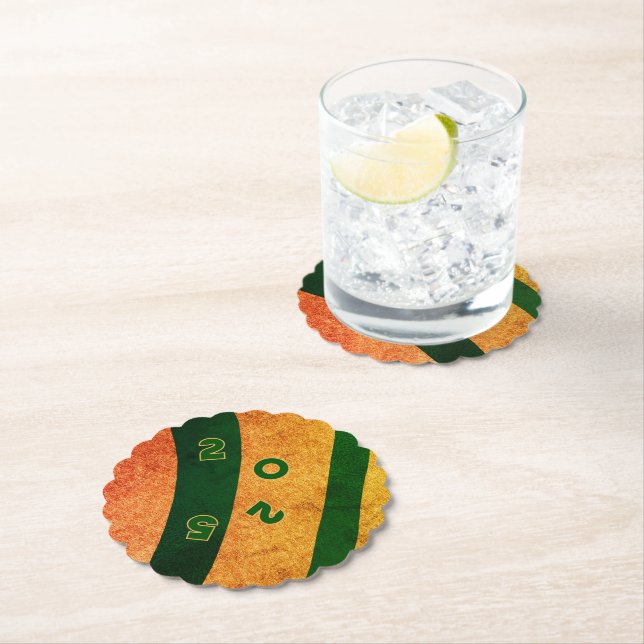 FESTIVATE paper coaster in SUNSET (Insitu)