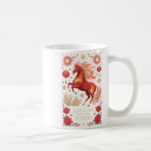 Festive 2026 Year Of The Horse Zodiac Cowgirl Fort Coffee Mug