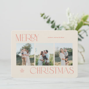 Festive 3-Photo Christmas Card