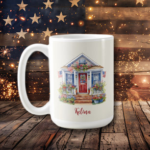 Festive 4th of July Personalised Patriotic Coffee Mug