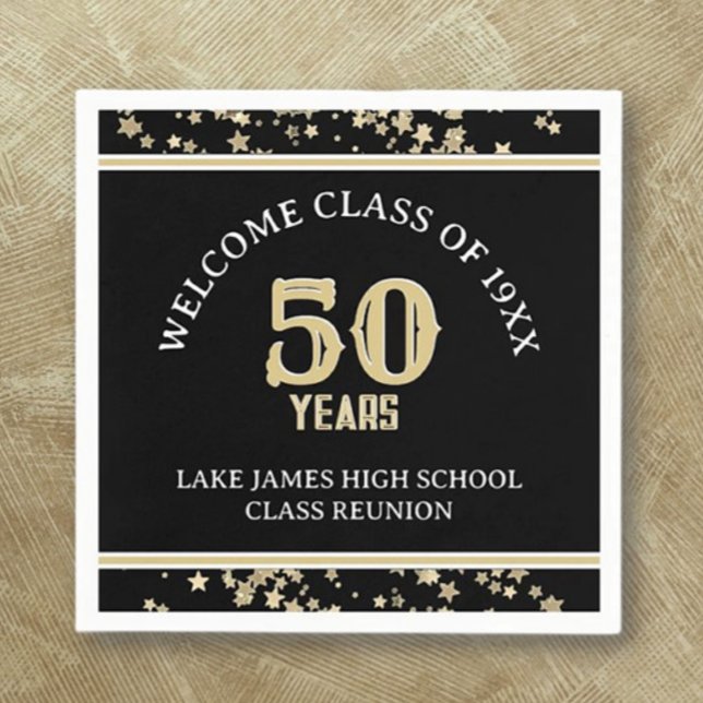 Festive 50th Class Reunion party  Napkin (Creator Uploaded)