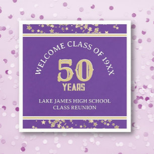 Festive 50th Class Reunion party  Napkin