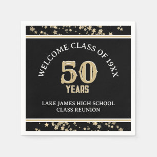 Festive 50th Class Reunion party Napkin