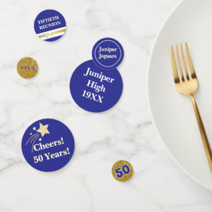 Festive 50th Class Reunion Table Confetti