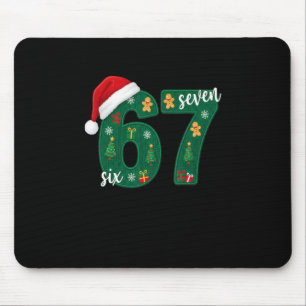 Festive 67 Christmas Sweater Design Santa Hat Ging Mouse Pad