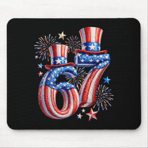 Festive 67 Meme Aamerican Flag Usa Kids Mouse Pad