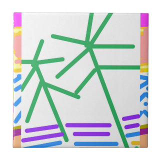 Festive Abstract Ceramic Tile