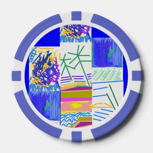Festive Abstract  Poker Chips (Front)