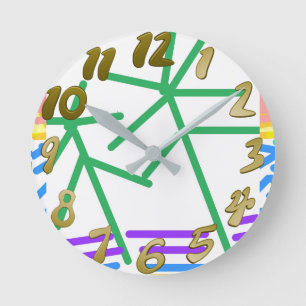 Festive Abstract Round Clock
