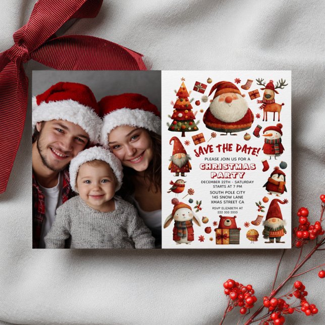 Festive Adult Christmas Party Photo Invitation (Creator Uploaded)
