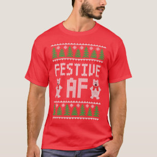 Festive AF Funny Ugly Christmas Sweater