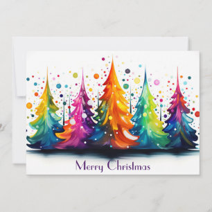 Festive and abstract  Christmas Tree Greeting Card