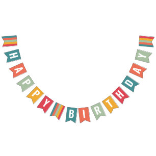 Festive and Bold Color Swatch Birthday Bunting