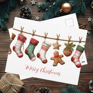 Festive and Cute Christmas Garland Card