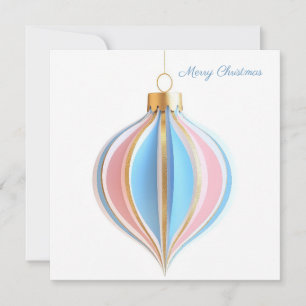 Festive and elegant Christmas Bauble Greeting Card