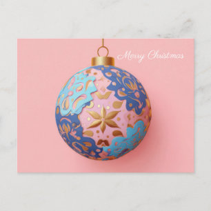 Festive and elegant Christmas Bauble Greeting Postcard