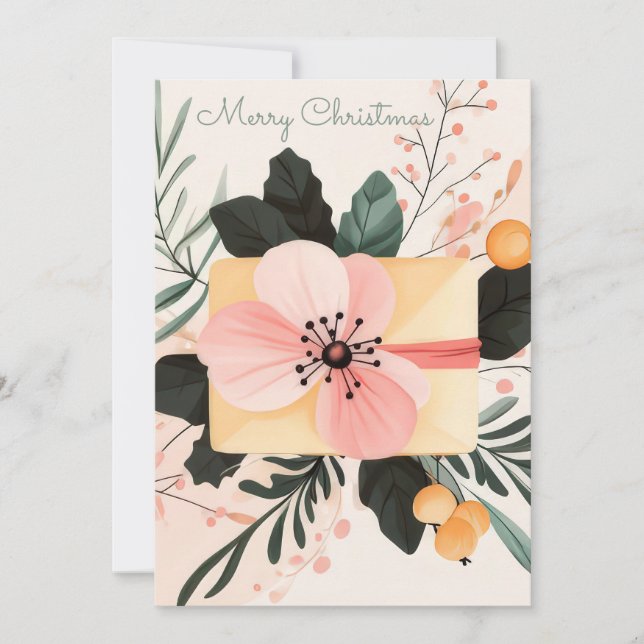 Festive and elegant Christmas Greeting Card (Front)