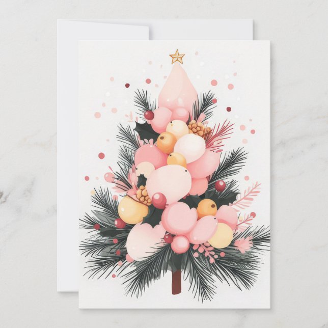 Festive and elegant Christmas Greeting Card (Front)