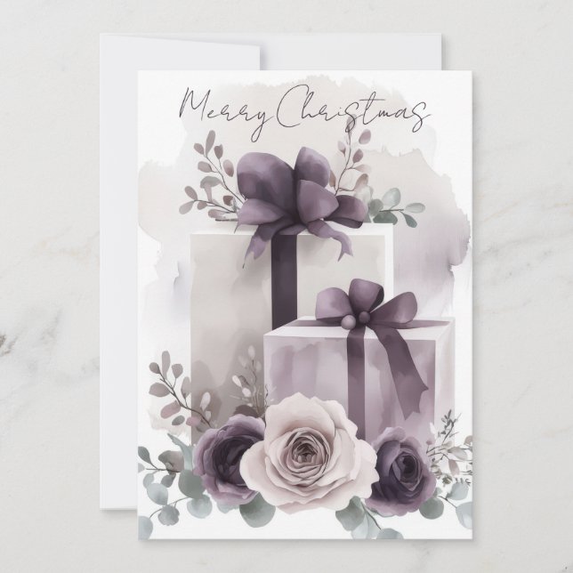 Festive and elegant Christmas Greeting Card (Front)