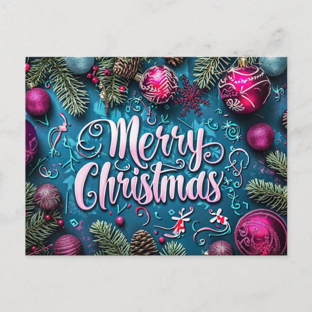 Festive and elegant Christmas Greeting Card (Front)