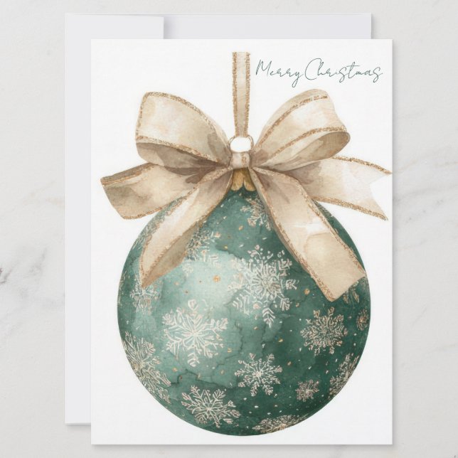 Festive and elegant Christmas Greeting Card (Front)
