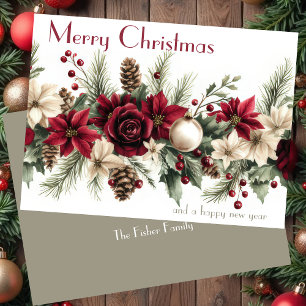 Festive and elegant Christmas Greeting Card 