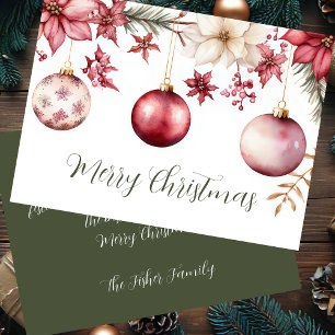 Festive and elegant Christmas Greeting Card 