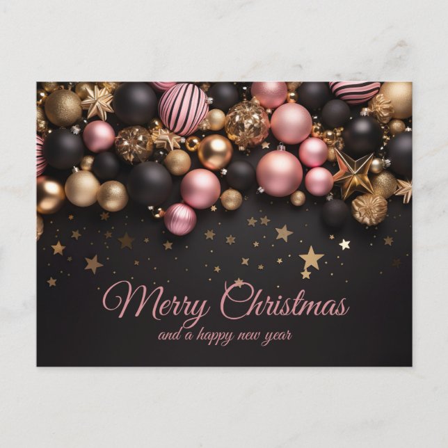 Festive and elegant Christmas Greeting Card (Front)