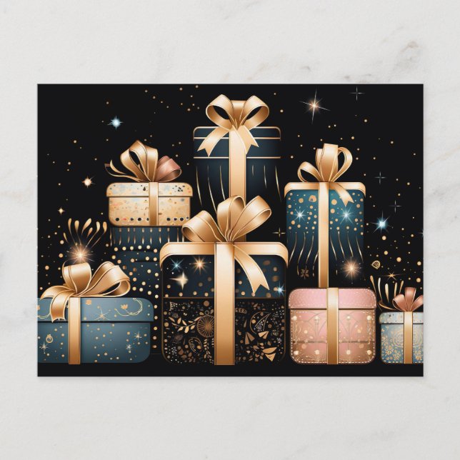 Festive and elegant Christmas Greeting Card (Front)