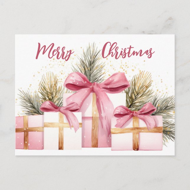 Festive and elegant Christmas Greeting Card (Front)