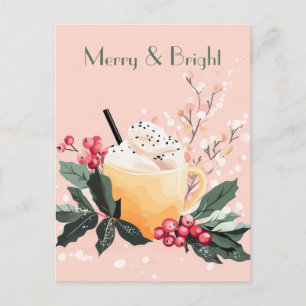 Festive and elegant Christmas Greeting Postcard