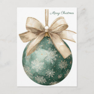 Festive and elegant Christmas Greeting Postcard