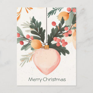 Festive and elegant Christmas Greeting Postcard