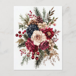 Festive and elegant Christmas Greeting Postcard