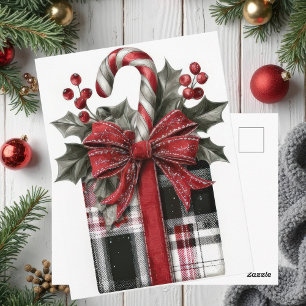 Festive and elegant Christmas Greeting Postcard