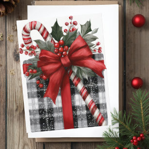Festive and elegant Christmas Greeting Postcard